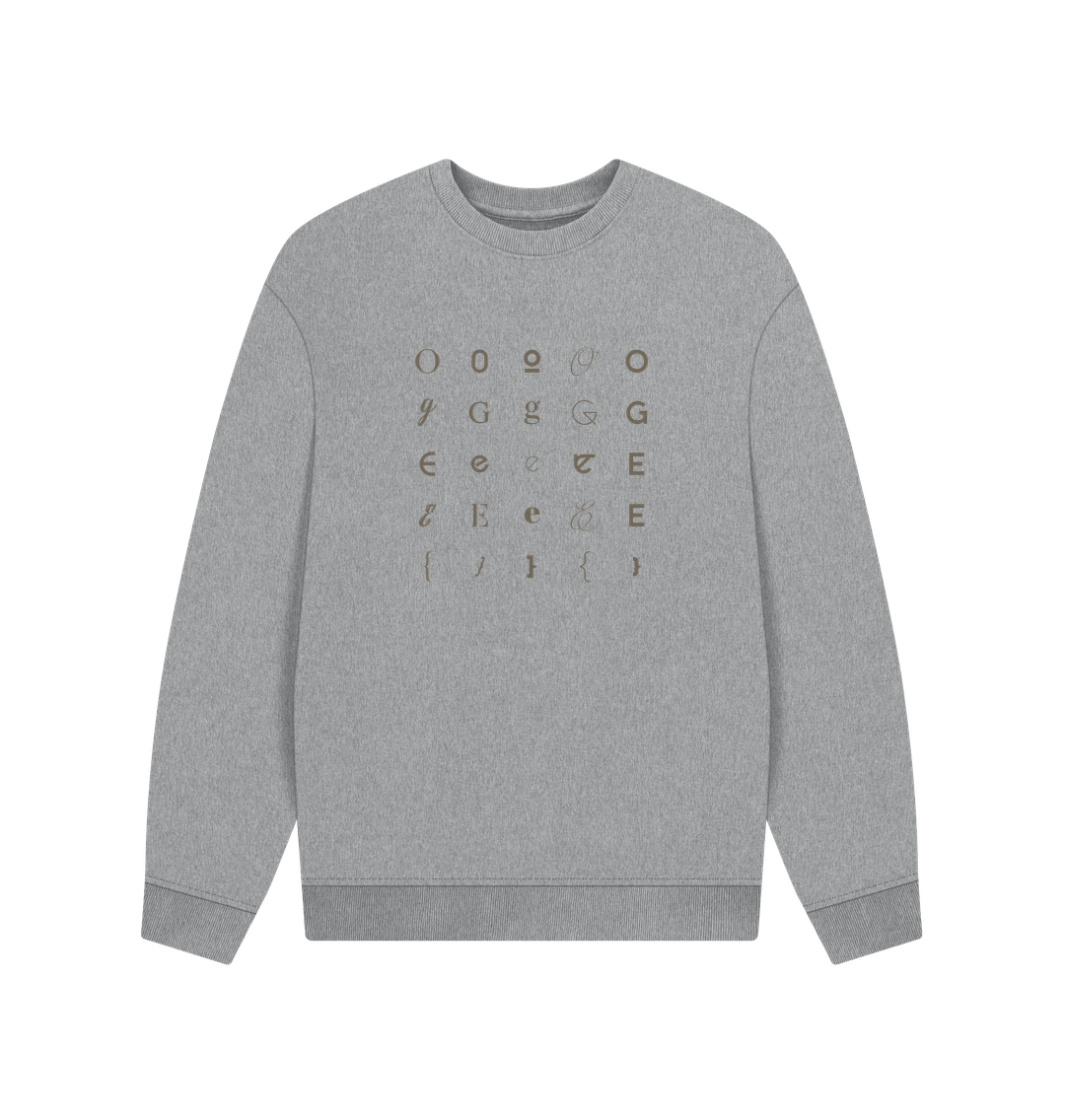 Athletic Grey Printed Sweater