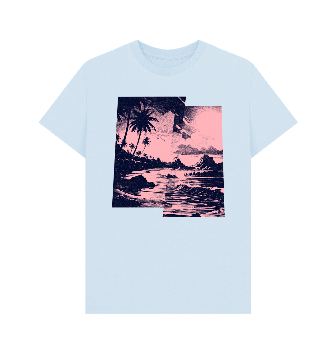 Sky Blue Printed T-shirt