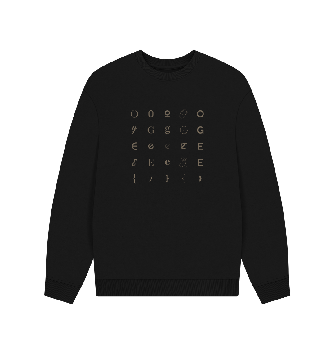 Black Printed Sweater