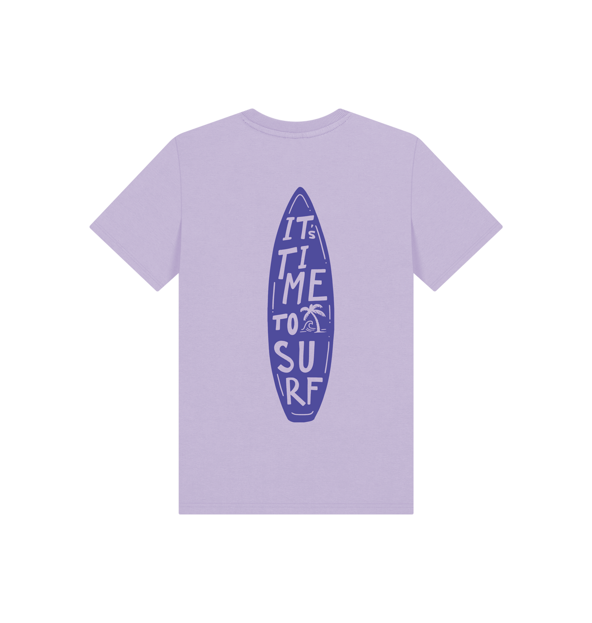 Soft Lilac Printed Kids T-Shirt Back