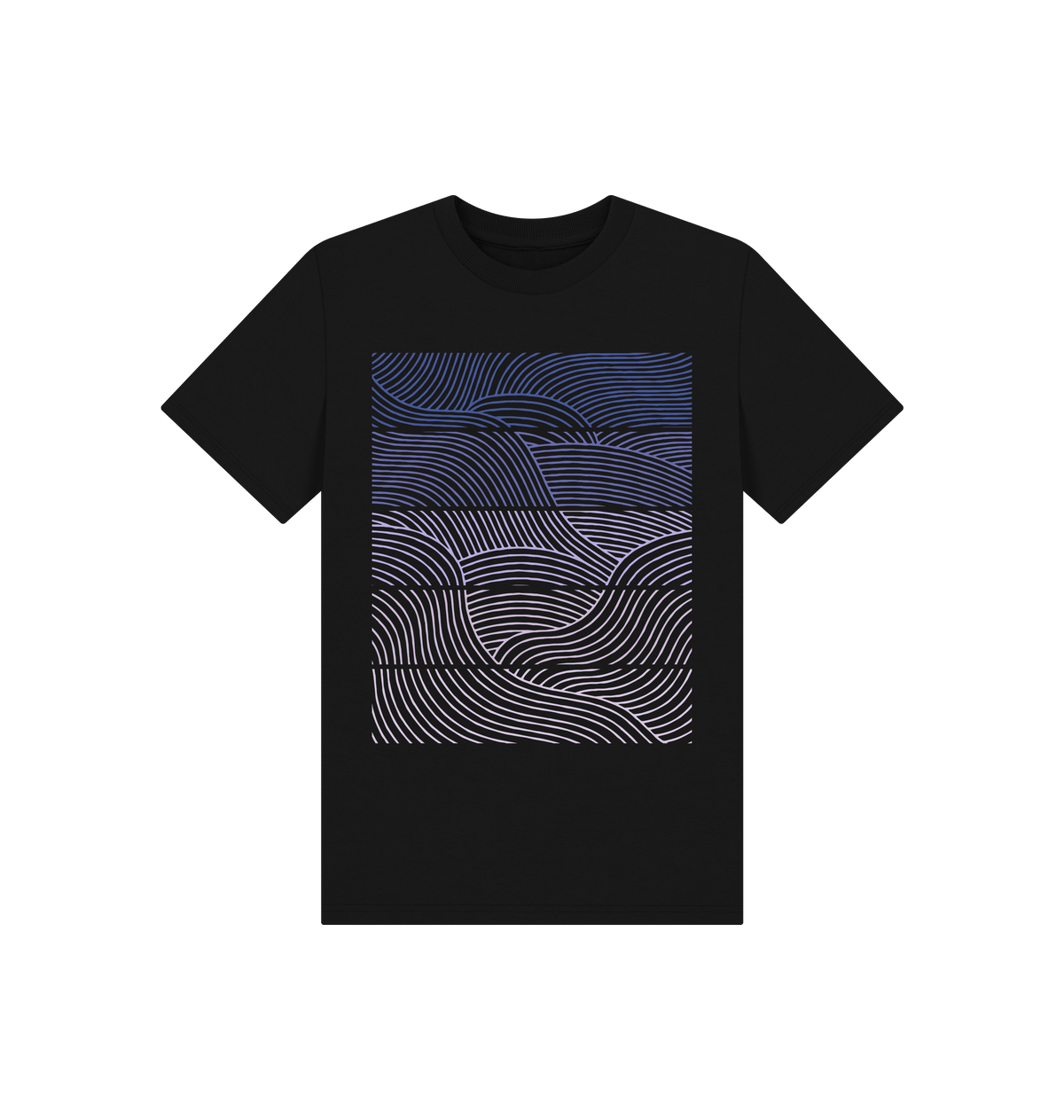 Black Printed Kids T-Shirt Front