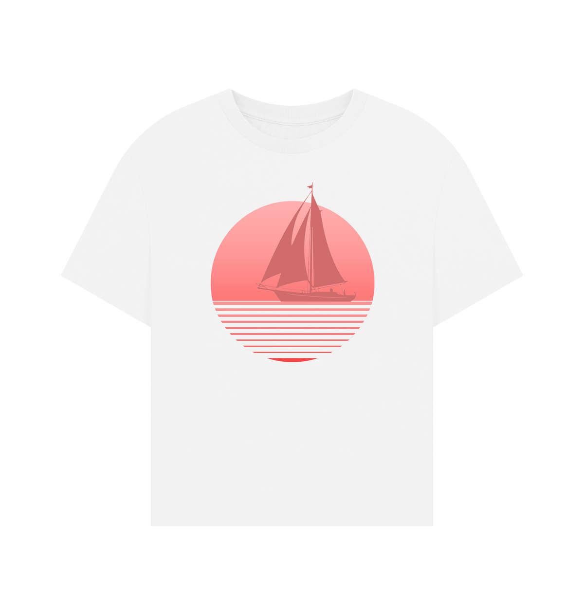 White Printed T-shirt Front