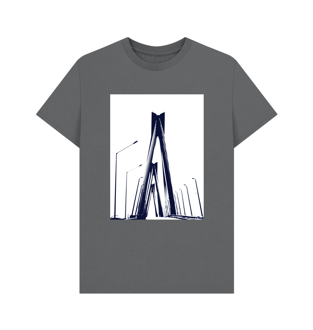 Slate Grey Printed T-shirt Front
