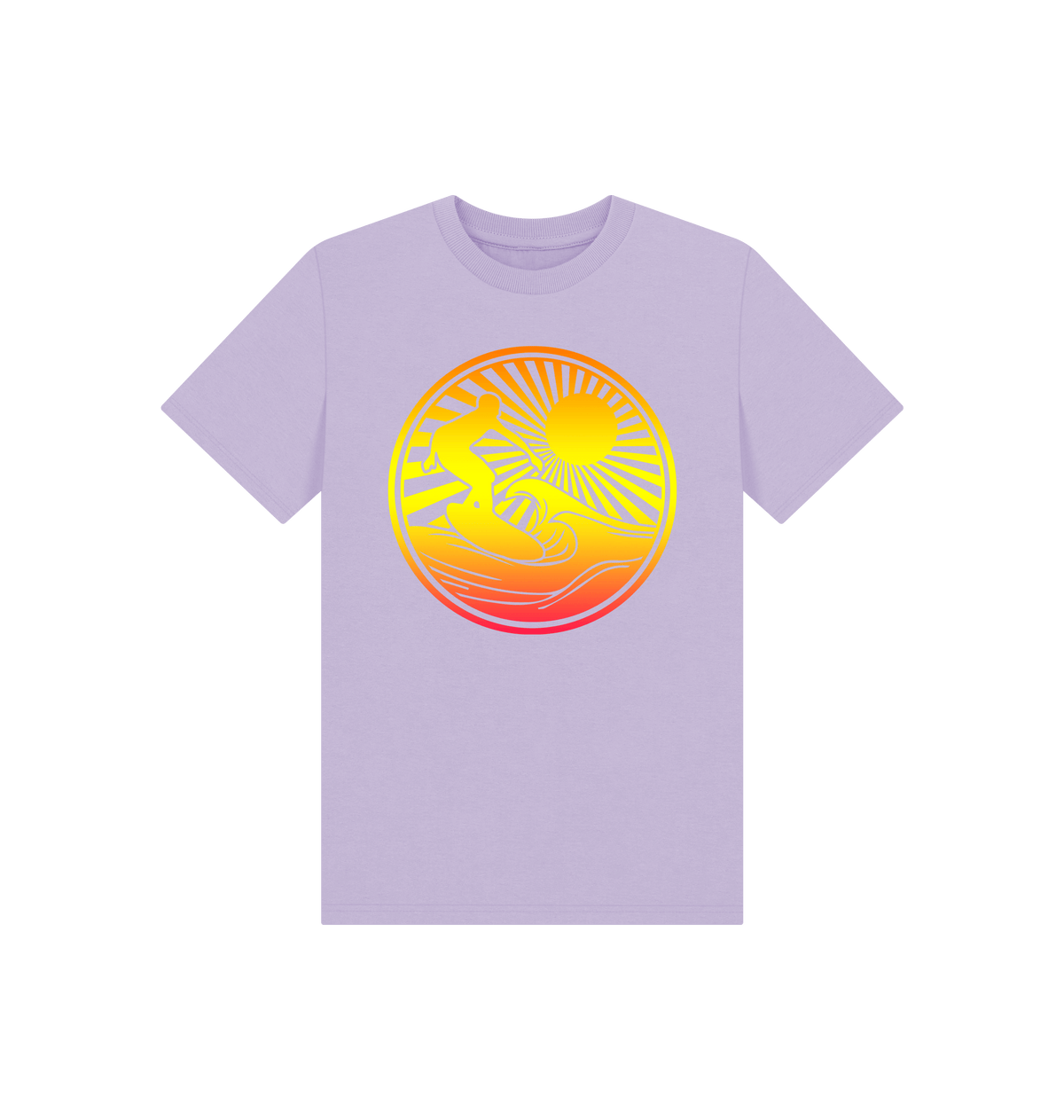 Soft Lilac Printed Kids T-Shirt Front