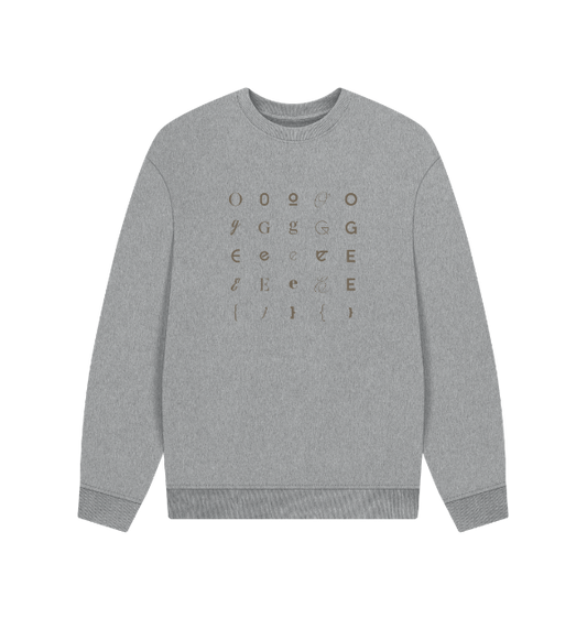 Athletic Grey Printed Sweater