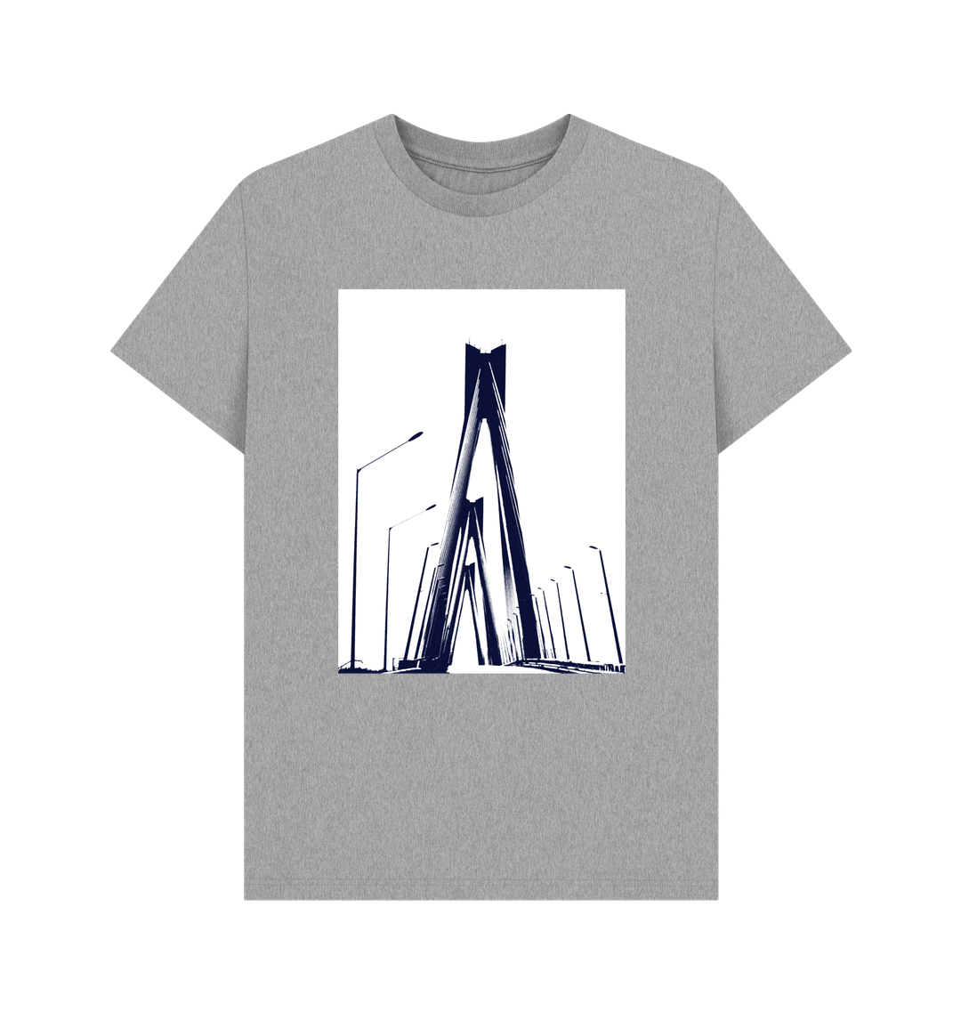 Athletic Grey Printed T-shirt Front