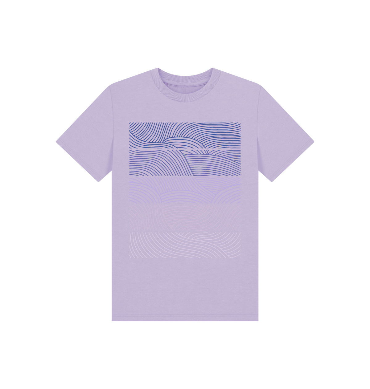 Soft Lilac Printed Kids T-Shirt Front