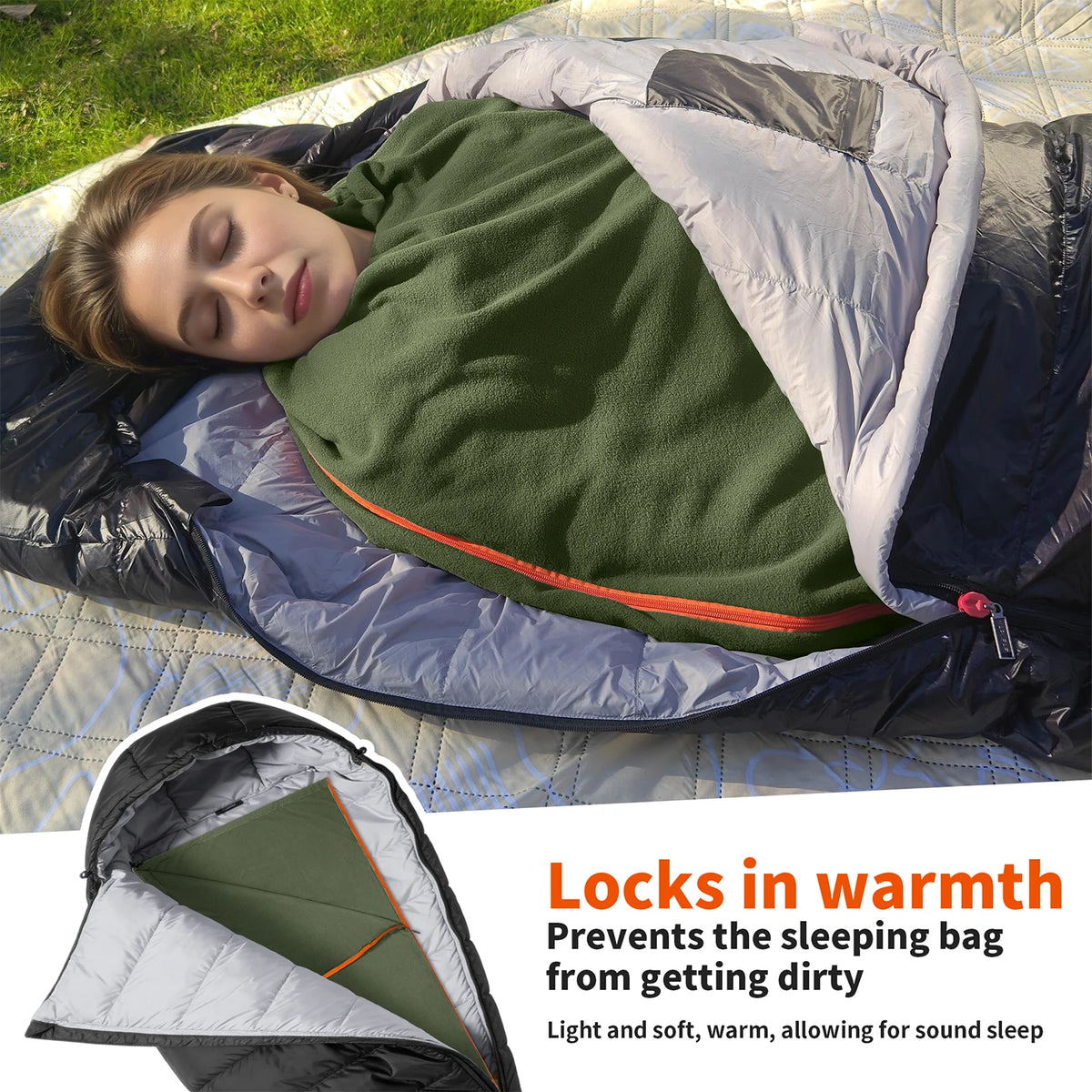 Cozy Chic: The MAPLEAF Fleece Sleeping Bag Cocoon