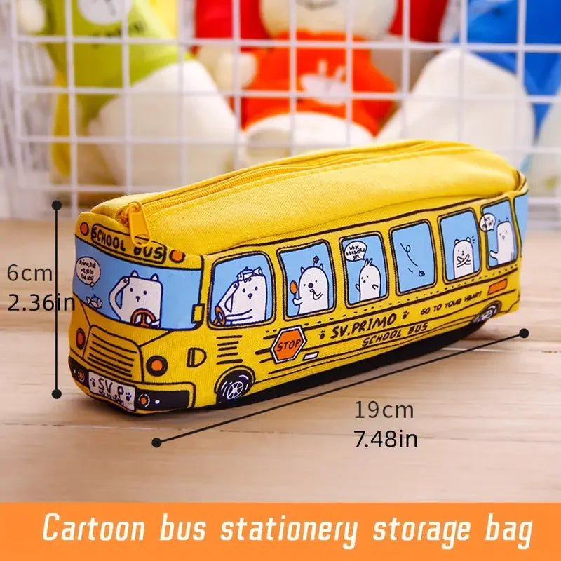 Wheels of Wonder: The Ultimate School Bus Pencil Case