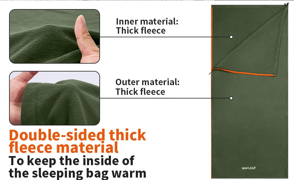 Cozy Chic: The MAPLEAF Fleece Sleeping Bag Cocoon