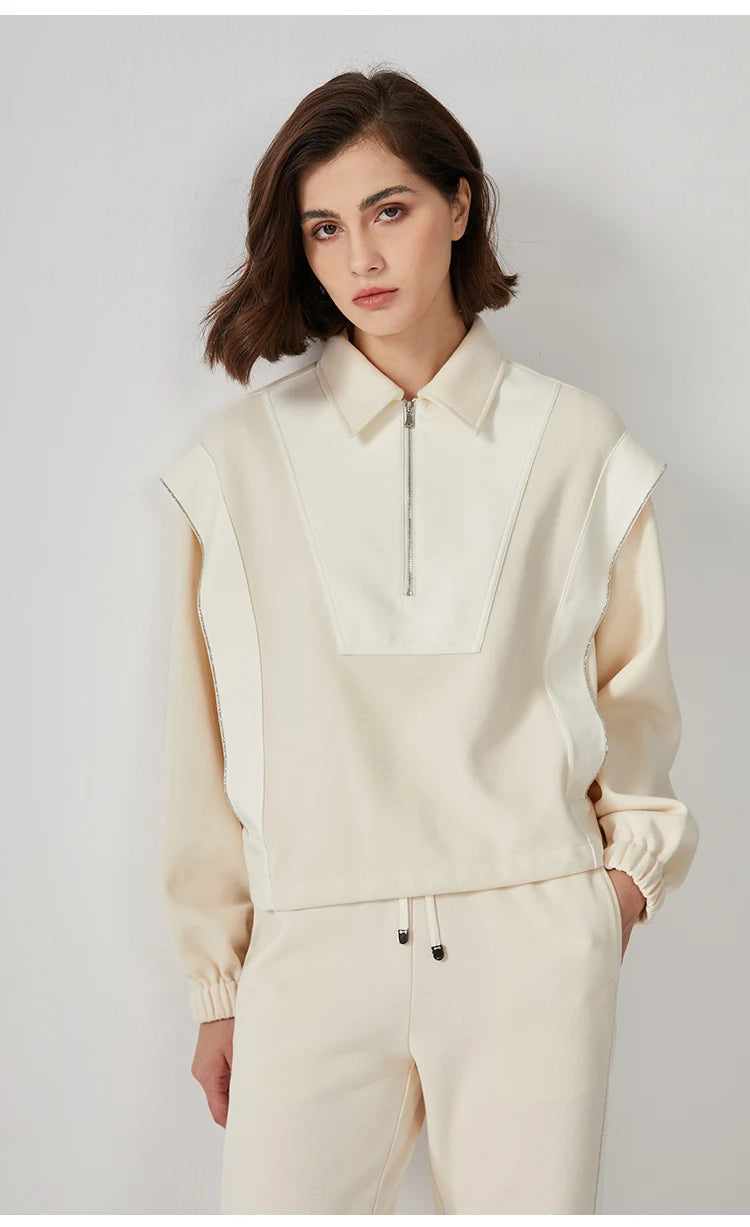 Women's The Retro Half-Zip Sweatshirt — Modern Ease, Reimagined