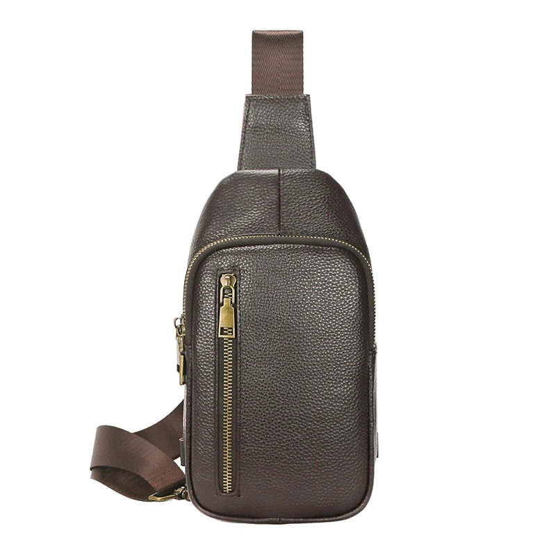 Men's Urban Edge: The Aero Crossbody Sling in Grain Leather