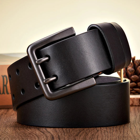 The Maverick | Men's Double-Pin Buckle Real Leather Belt