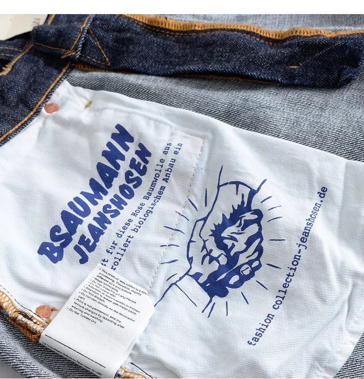 The 'Selvedge Sentinel' Men's Authentic American RED Selvage Denim | Straight Leg