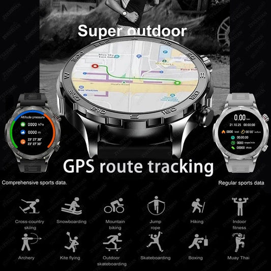 Men's GPS Sports Smartwatch: 1.53" HD Screen, Bluetooth Calling, Compass, & NFC Access
