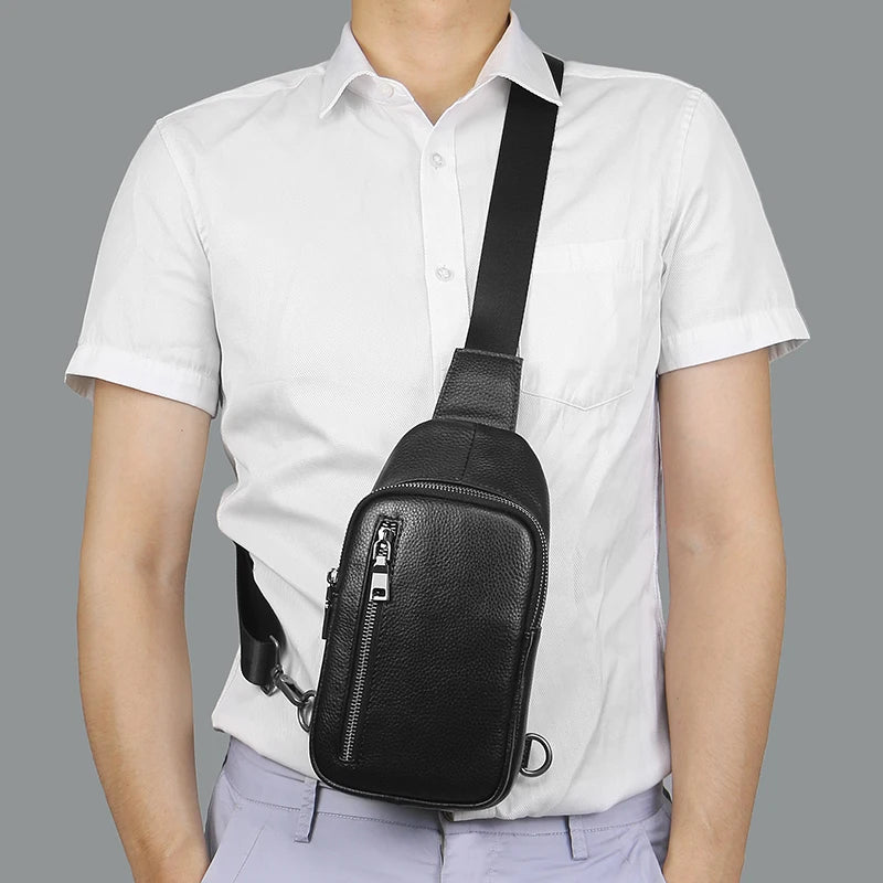 Men's Urban Cross Body Sling Bag in Genuine Leather