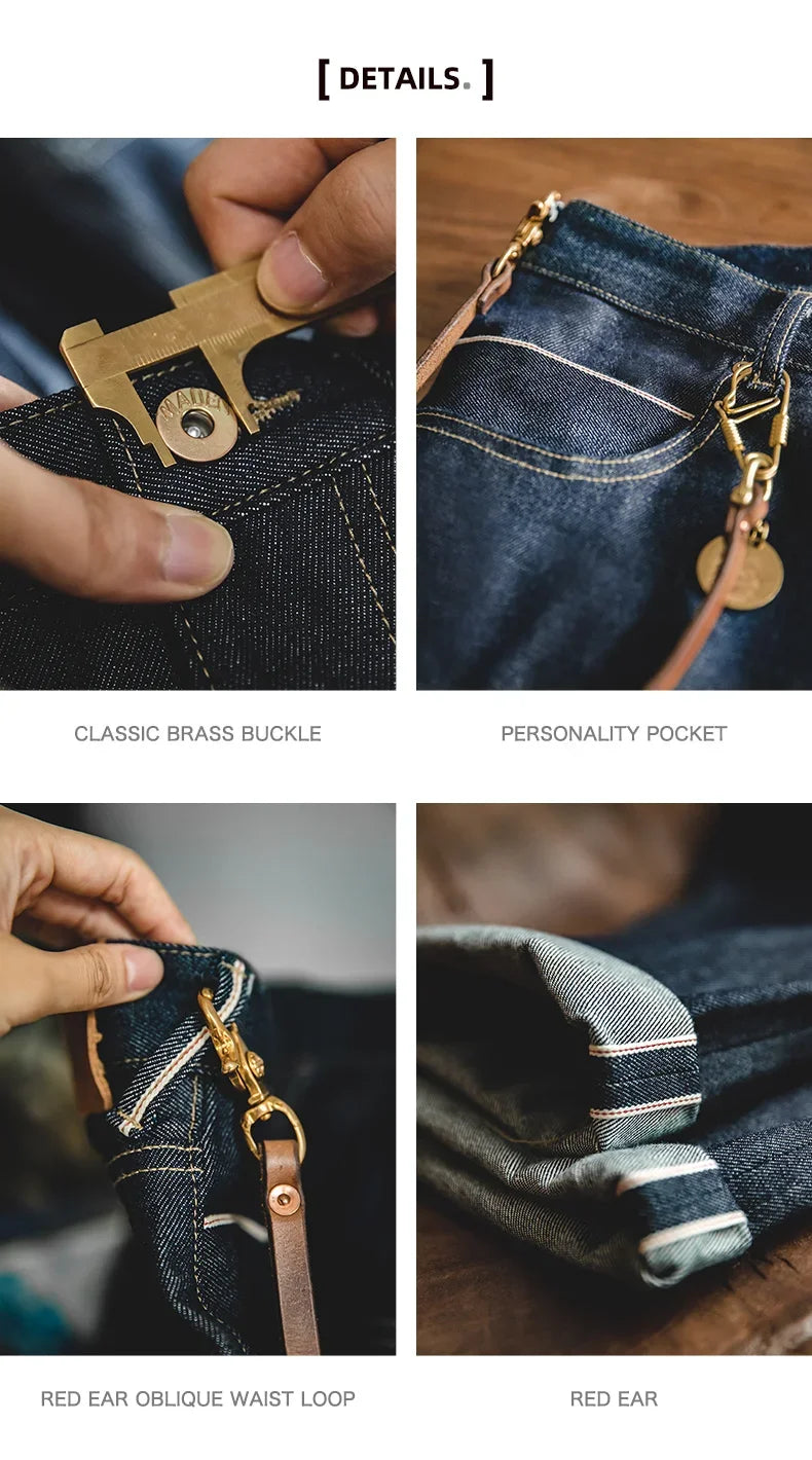 MADEN Slim Fit Straight Leg Jeans | "The Workwear" Original Selvedge Raw Rigid Denim