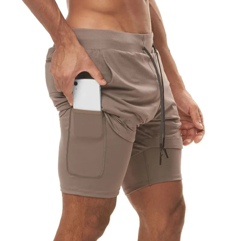Men's 2-in-1 Performance Fitness Shorts