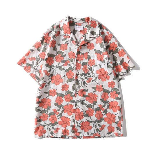 Floral patterned shirt on a white background