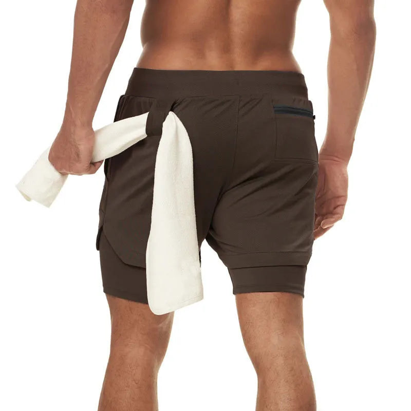 Men's 2-in-1 Performance Fitness Shorts