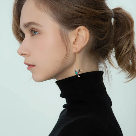 Hummingbird Tassel Earring