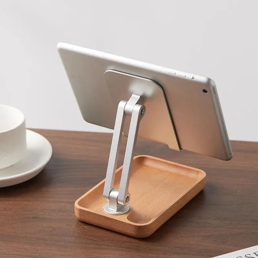 Elevate Your Ritual: The Walnut & Alloy Ergo iPhone iPad Mobile Tablet Stand