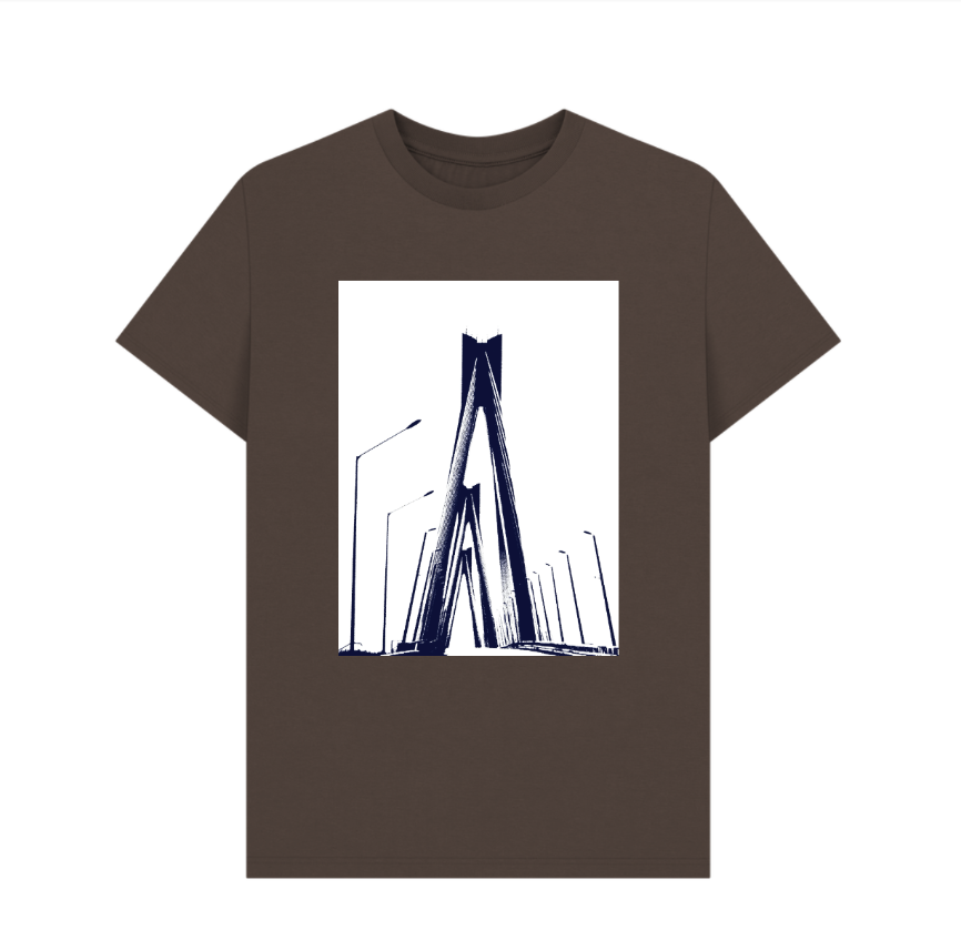 Chocolate Printed T-shirt Front