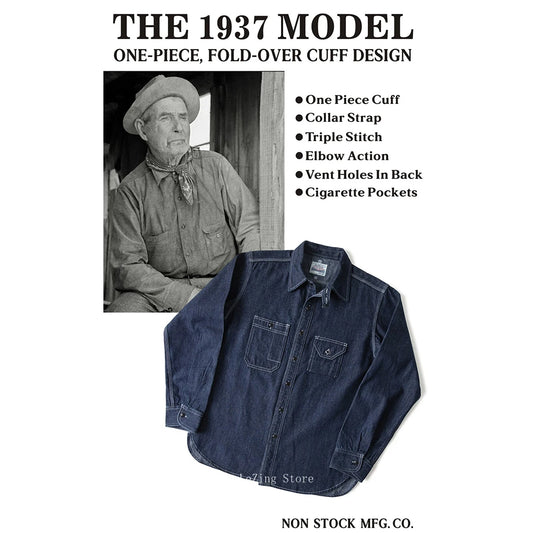 The Workhorse Revival: Men's 1937 10.5oz Denim Workshirt | NonStock "ReMade"
