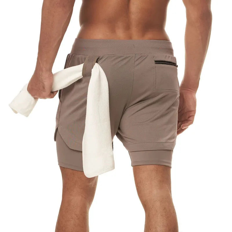Men's 2-in-1 Performance Fitness Shorts