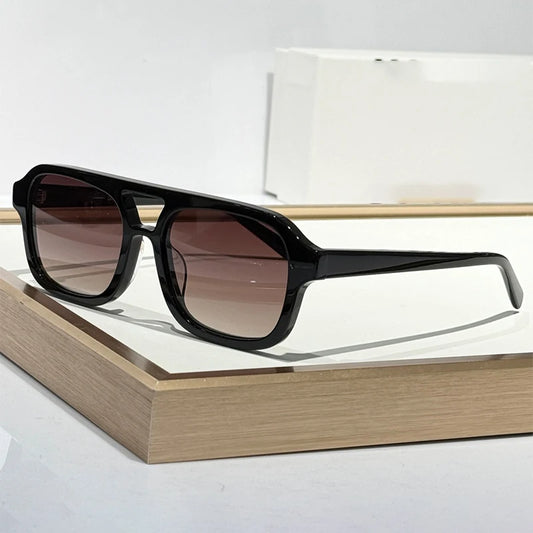 The Retro Maverick | Handcrafted Acetate Square Sunglasses