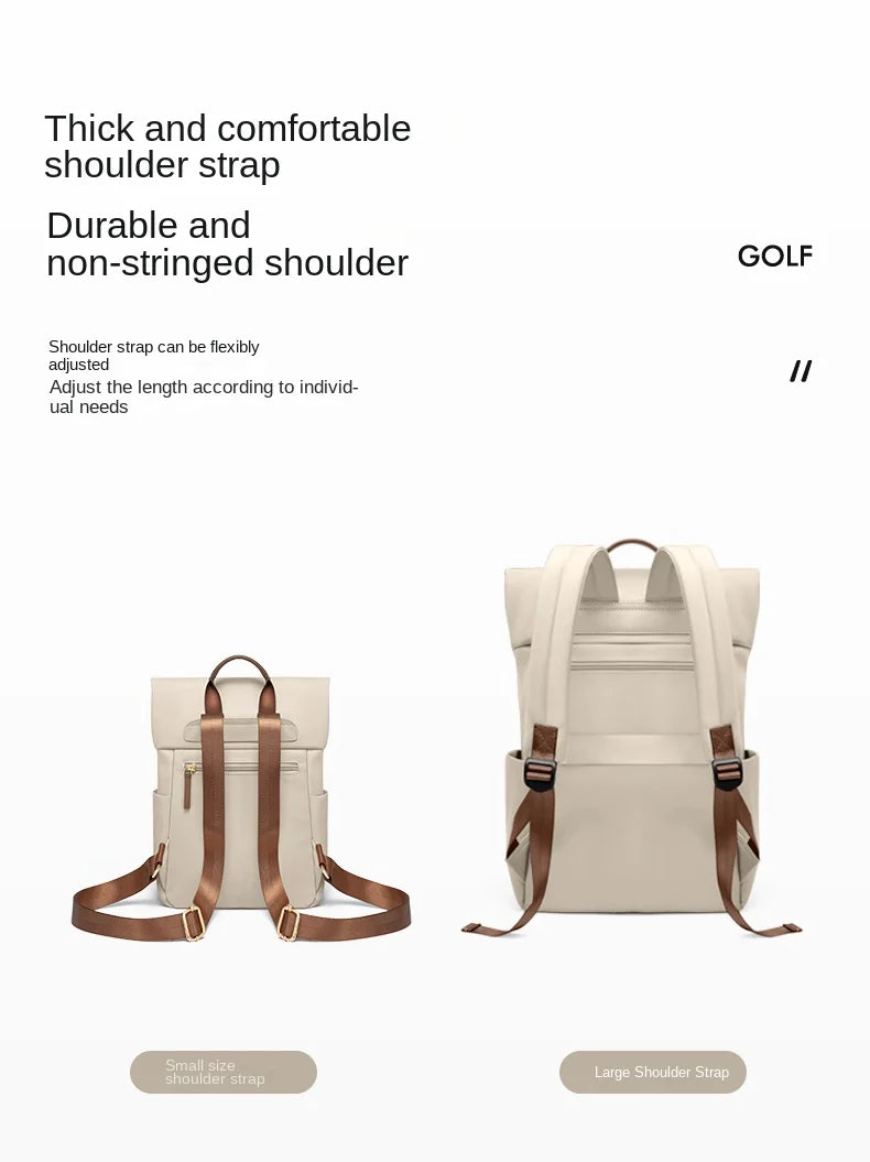Minimalist Women's Laptop Backpack - Waterproof, Anti-Theft, & Elegant School/Work Daypack