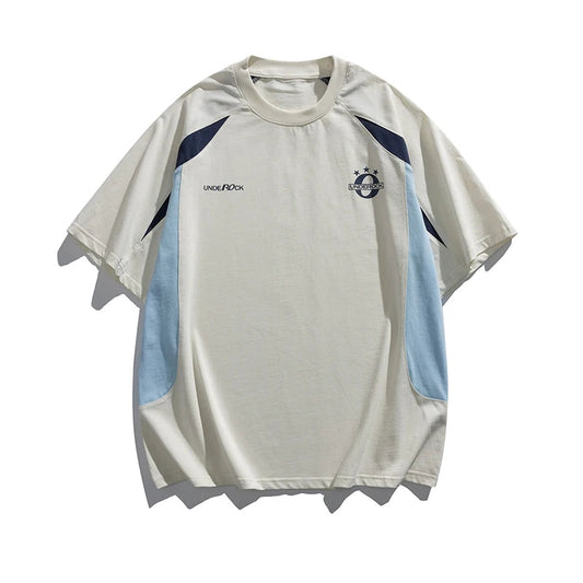 The Off-Pitch Essential: Retro-Sport Patchwork Tee