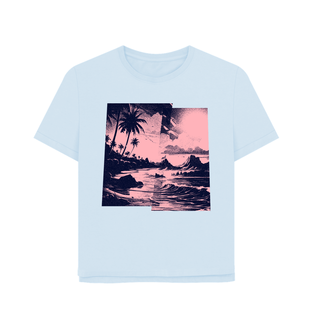 Sky Blue Printed T-shirt