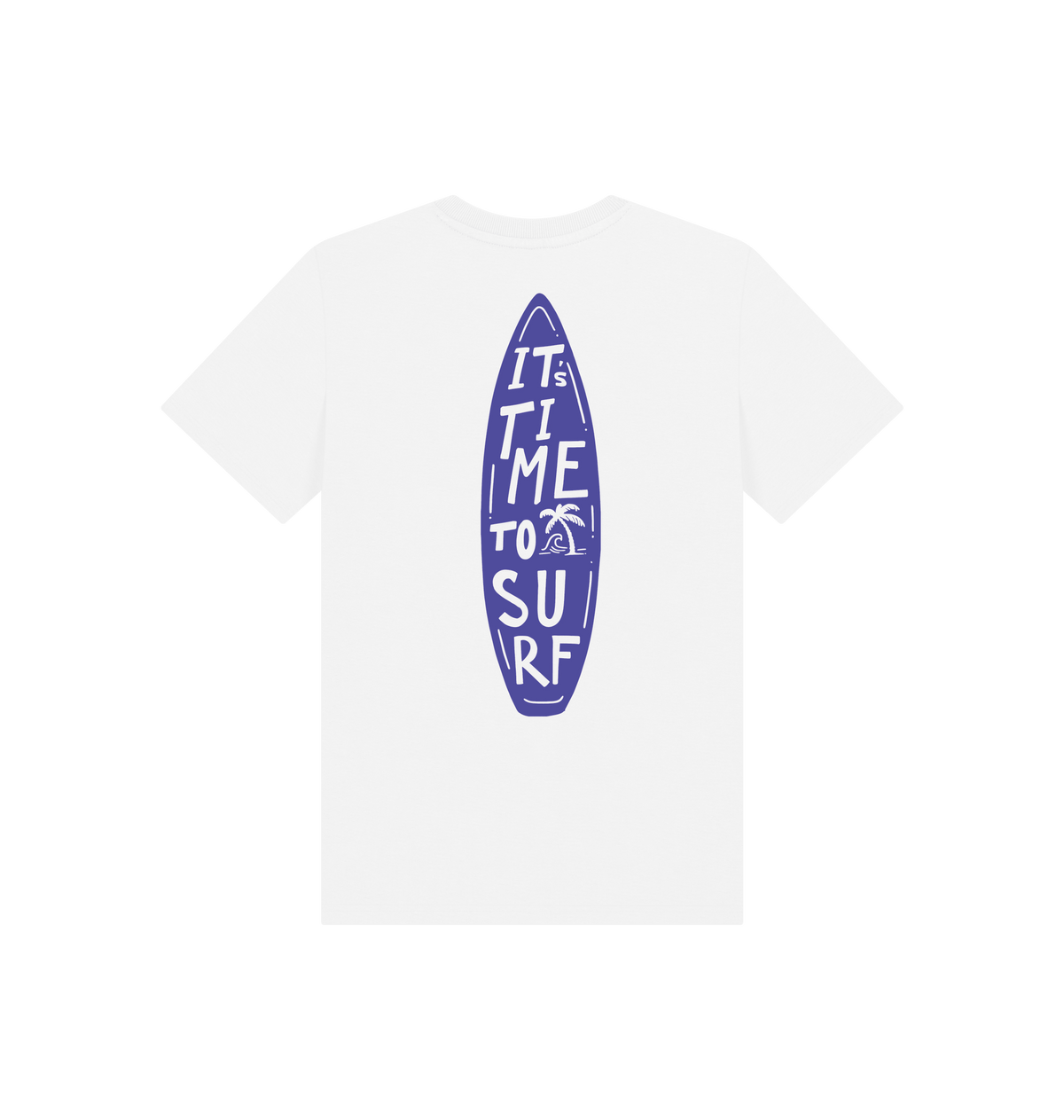 White Printed Kids T-Shirt Back