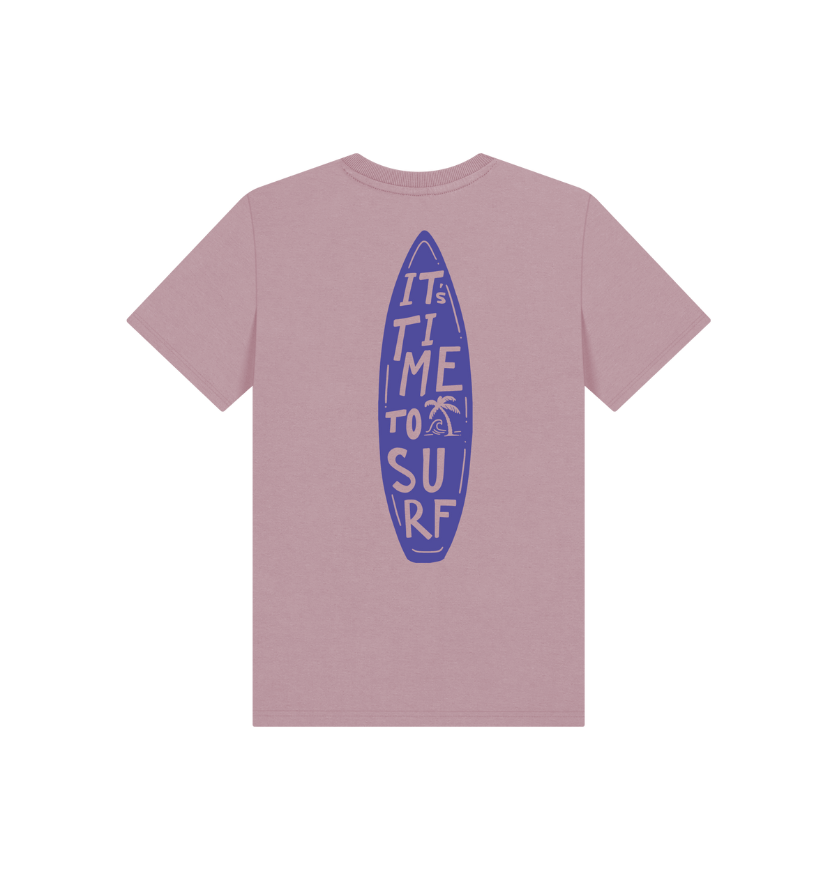 Mauve Printed Kids T-Shirt Back