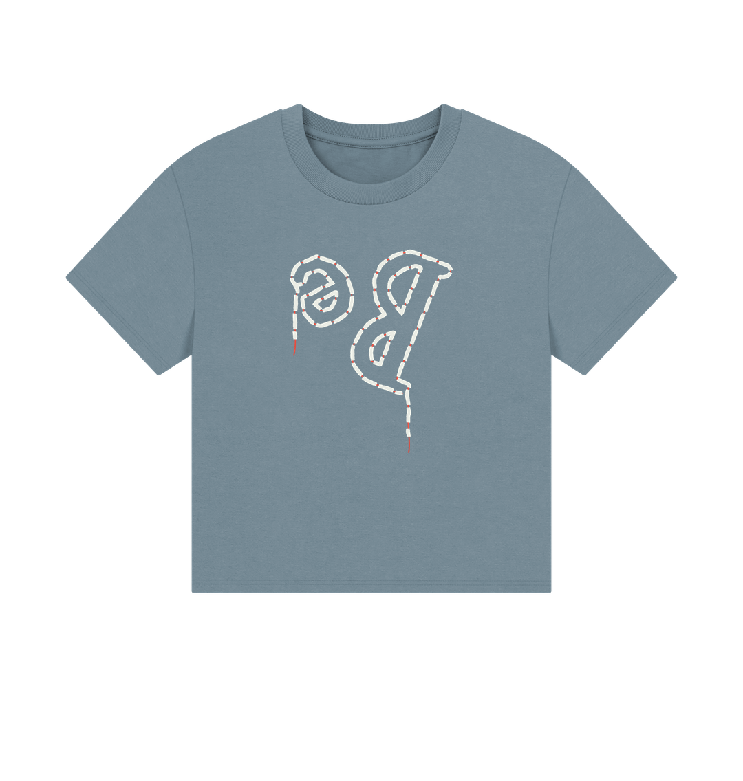 Stone Blue Printed T-shirt