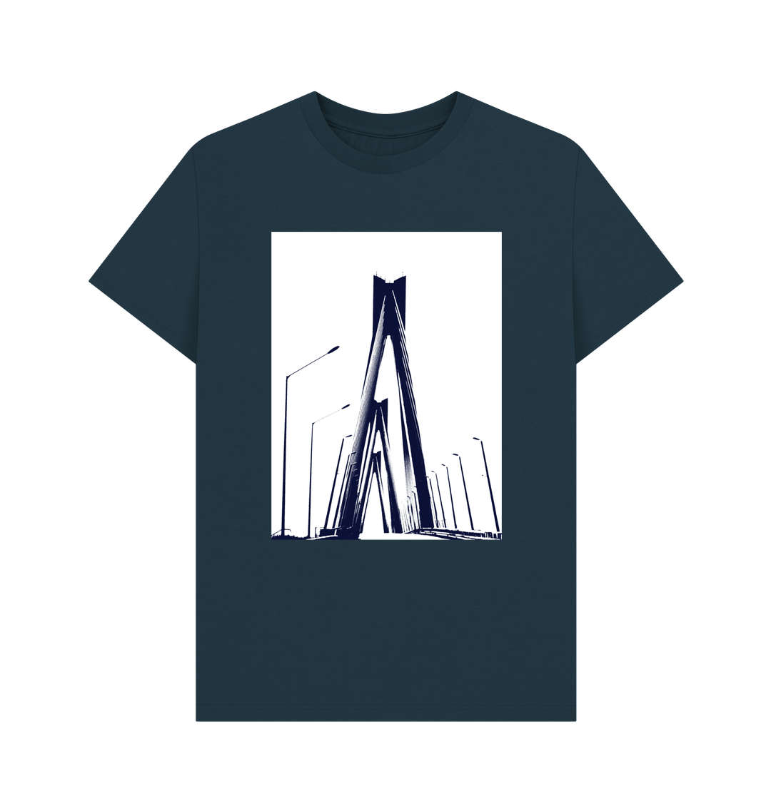 Denim Blue Printed T-shirt Front