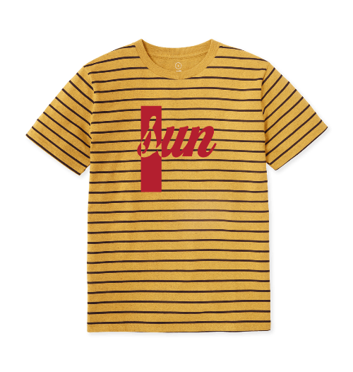 Sunflower Yellow Stripes Printed T-shirt