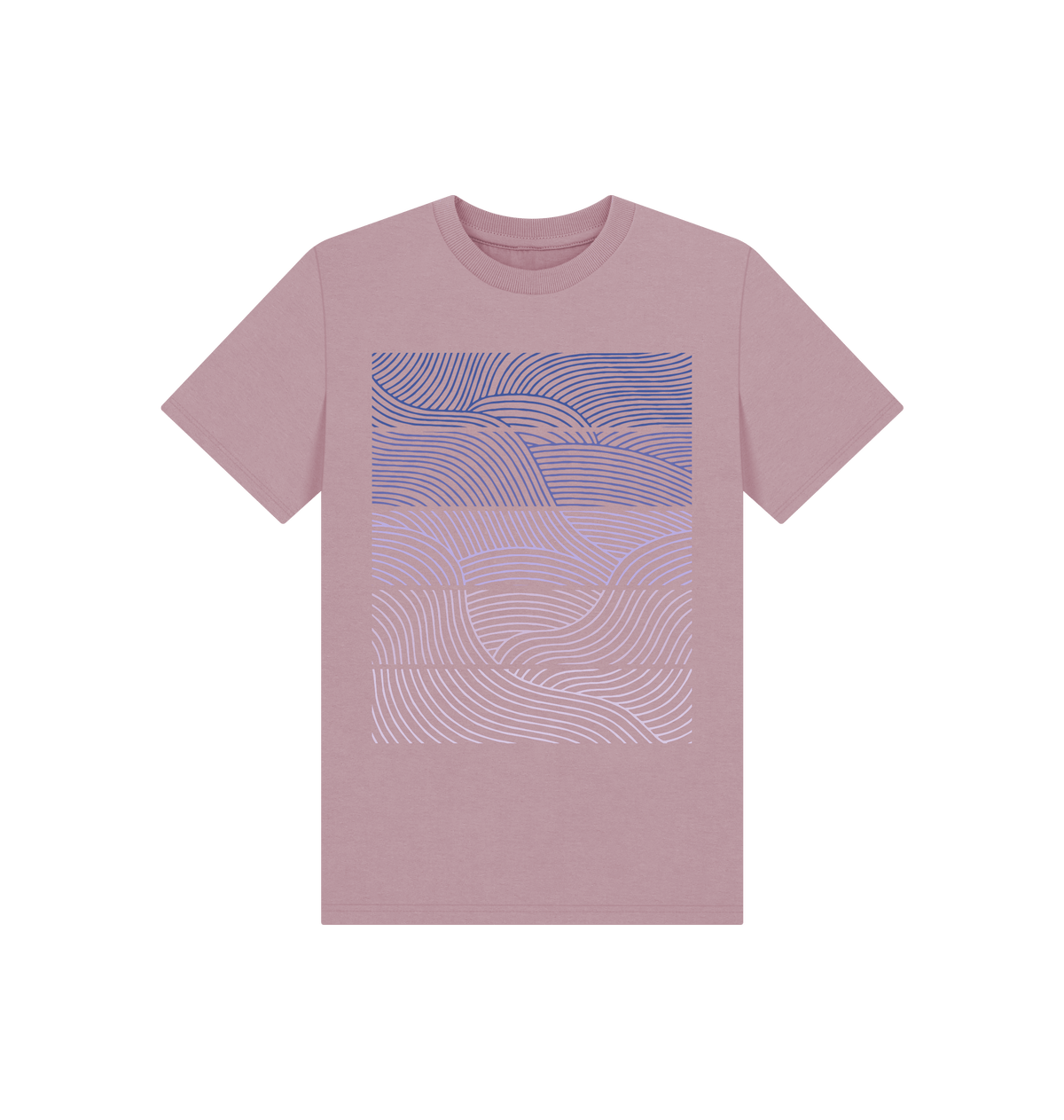 Mauve Printed Kids T-Shirt Front