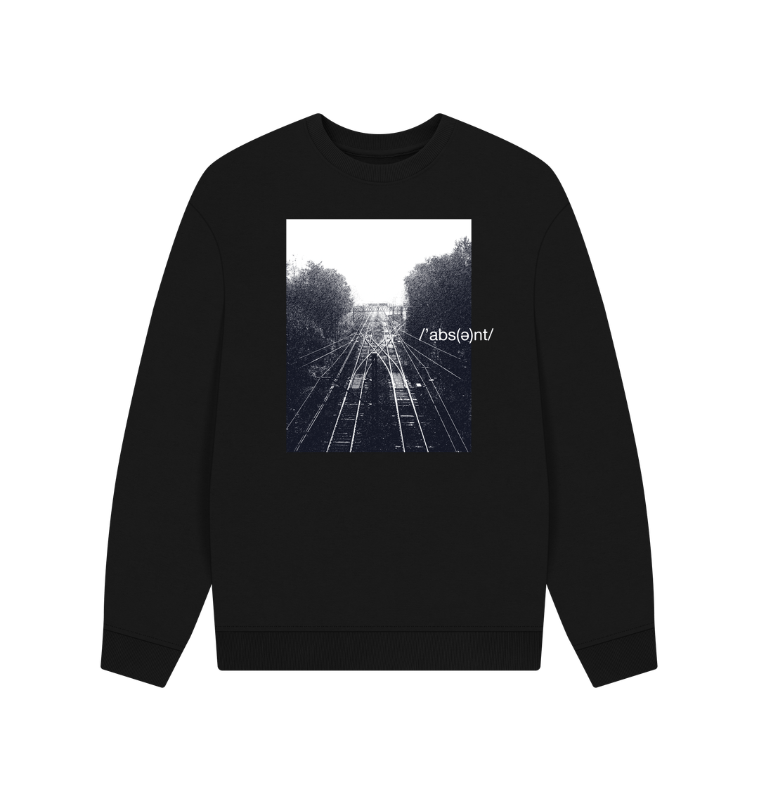 Black Printed Sweater Front