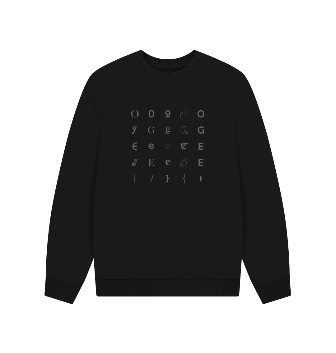 Black Printed Sweater