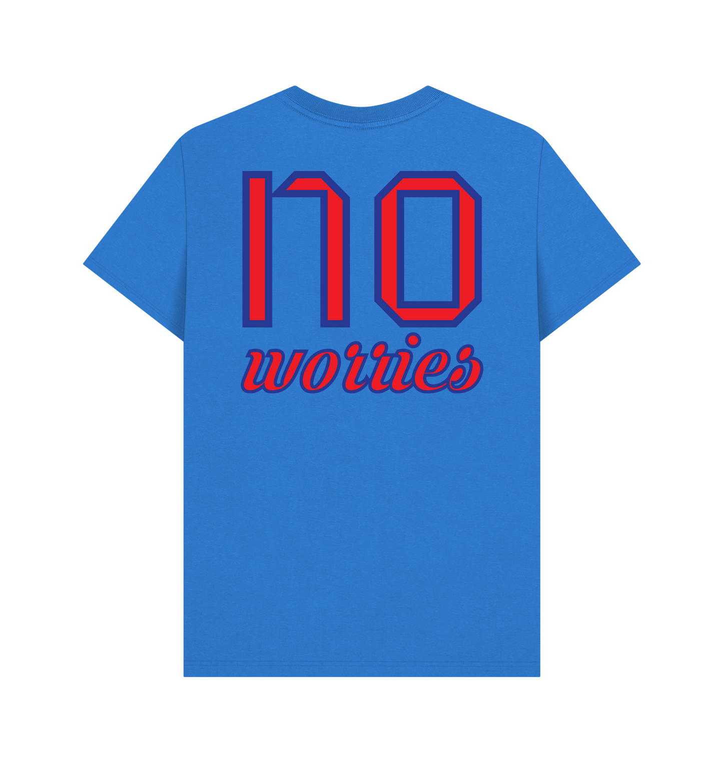Bright Blue Printed T-shirt Back