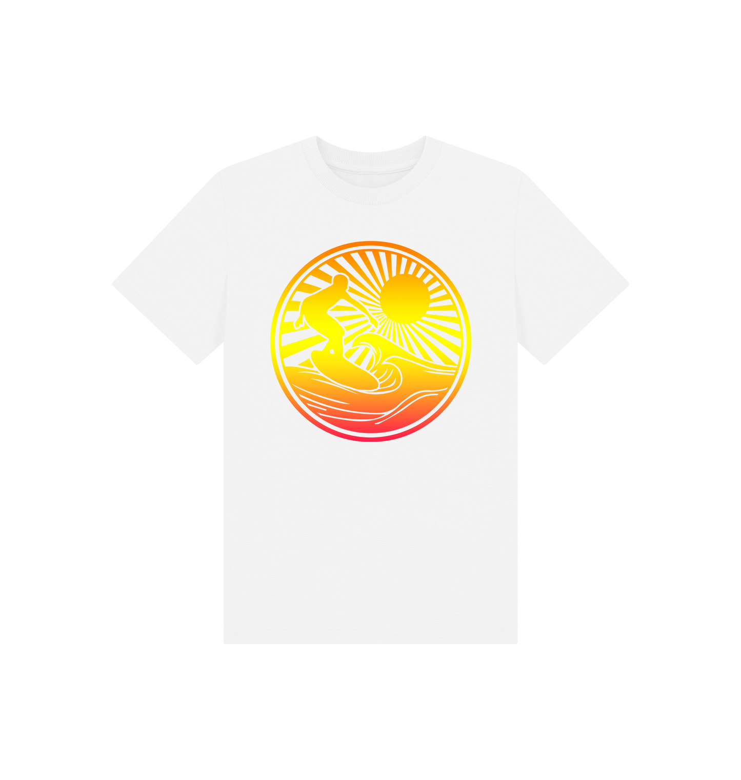 White Printed Kids T-Shirt Front