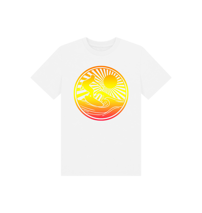 White Printed Kids T-Shirt Front