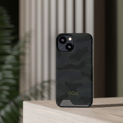 OGEE iPhone 13 Samsung S21 S22 Phone Case With Card Holder in Odyssey Shadow Camo