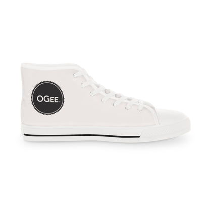 OGEE Men's High Top Originals Sneakers in Eggshell