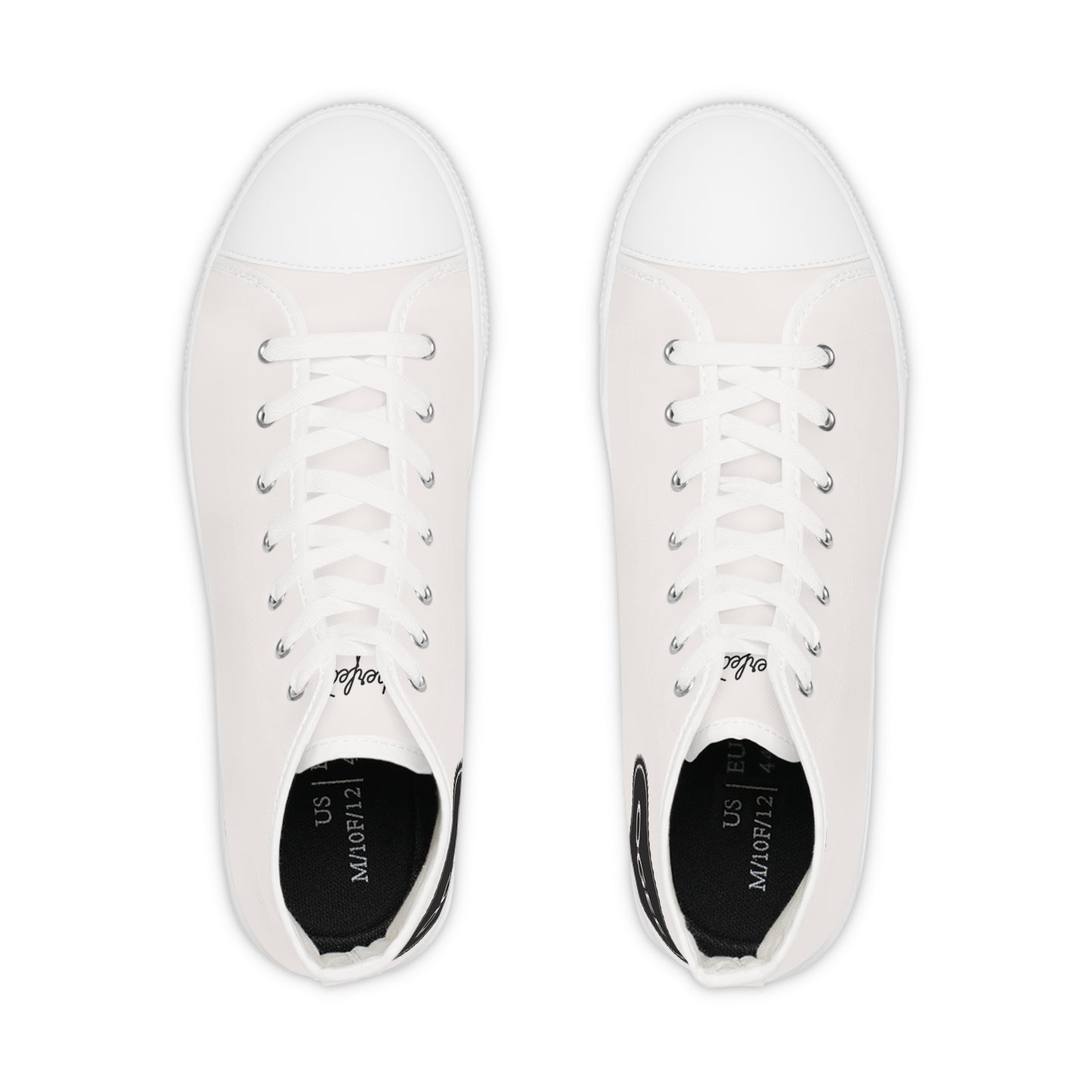 OGEE Men's High Top Originals Sneakers in Eggshell