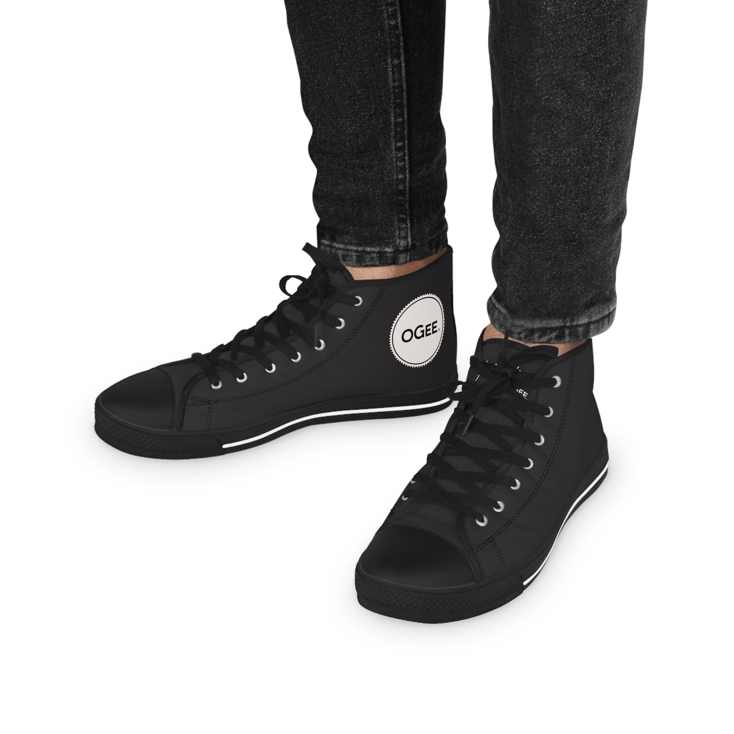 OGEE Men's High Top Originals Sneakers in colour Black Hole