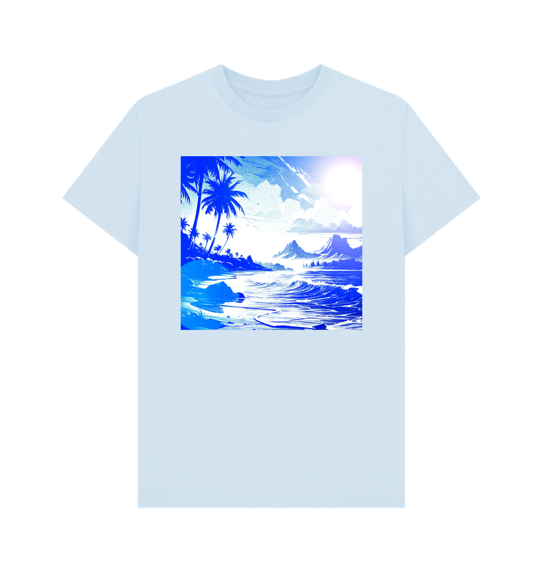 Sky Blue Printed T-shirt
