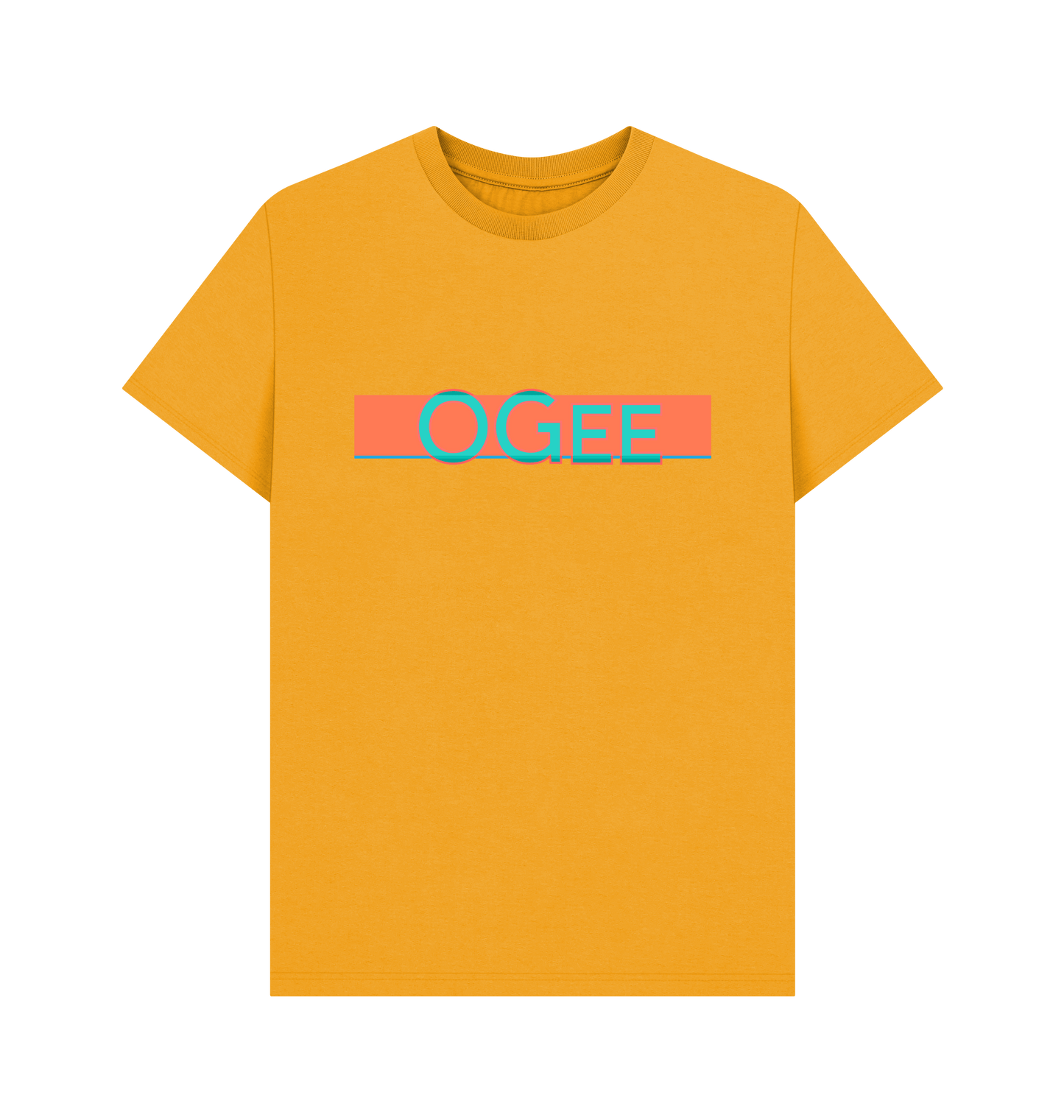 Mustard Printed T-shirt Front